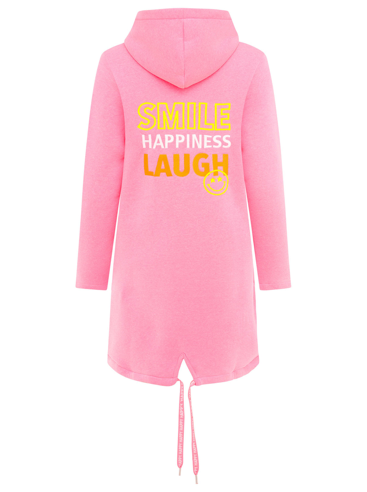 Zwillingsherz - Hoodiemantel "Smile Happiness Laugh" - Pink