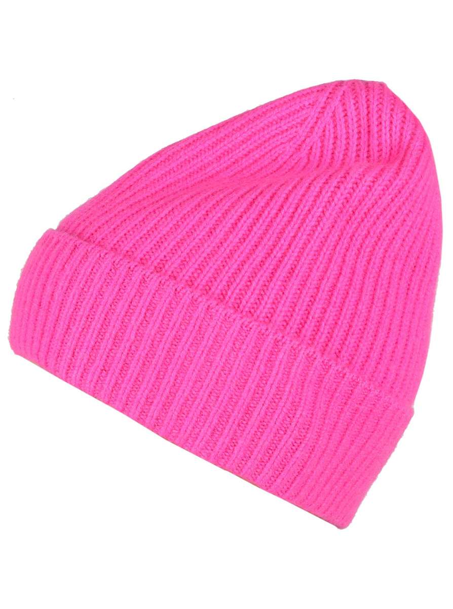 Zwillingsherz - Cashmere Rippstrick Mütze - Pink