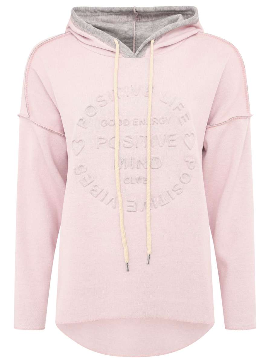 Zwillingsherz - Made in Italy Hoodie "Positive Mind" - Rosa