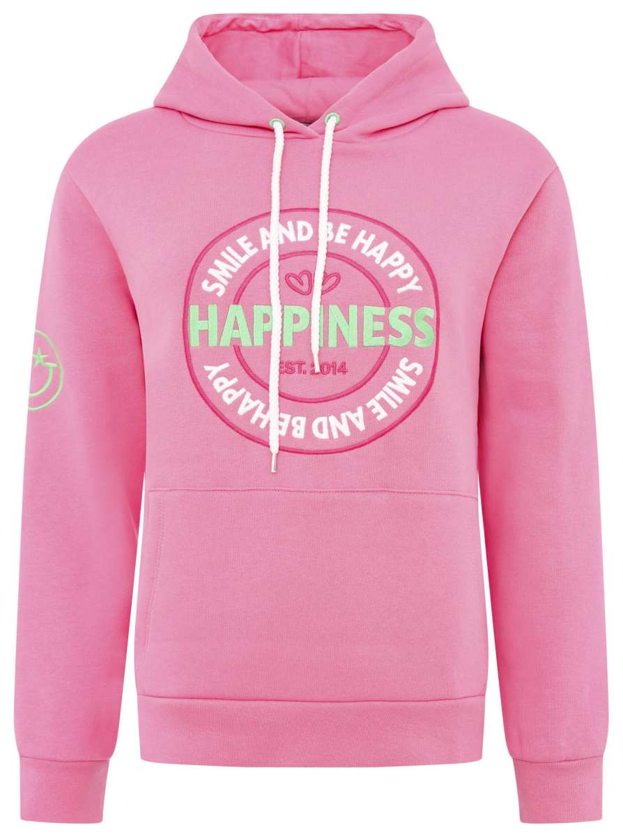 Zwillingsherz - Hoodie "Smile and Happy" - Pink