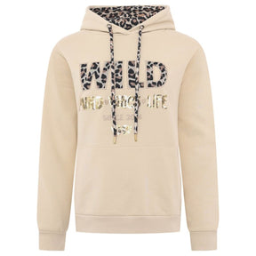 Zwillingsherz - Hoodie/Sweatshirt "Wild Mind Vibes Leo" - Beige