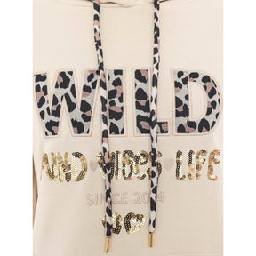 Zwillingsherz - Hoodie/Sweatshirt "Wild Mind Vibes Leo" - Beige