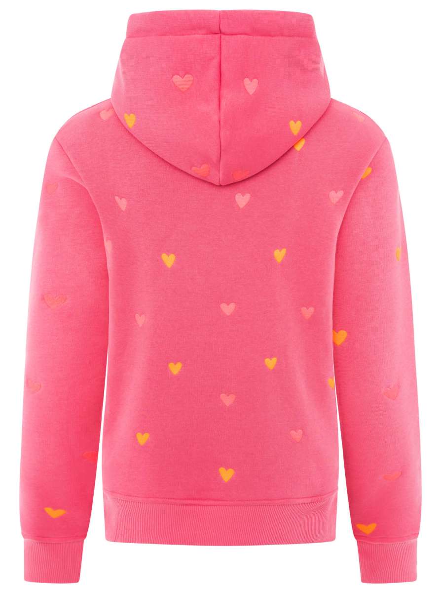 Zwillingsherz - Hoodie mit handgestrickten Herzen - Pink (Neu)