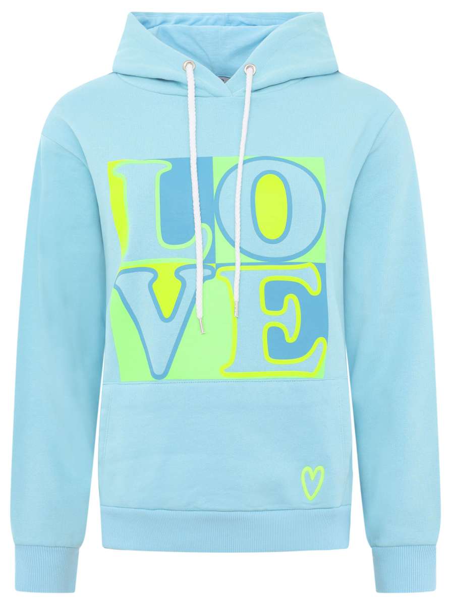 Zwillingsherz - Hoodie "Love"- Hellblau