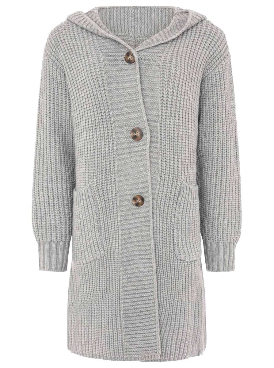 Zwillingsherz Hochwertiger Langer Cardigan - Grau