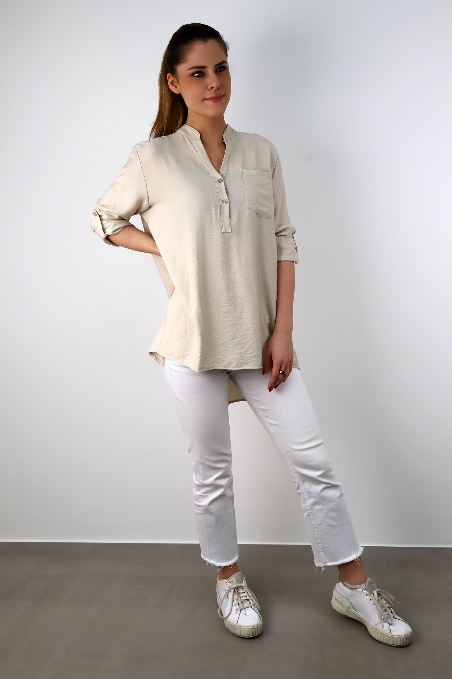 Viskose Bluse - Beige