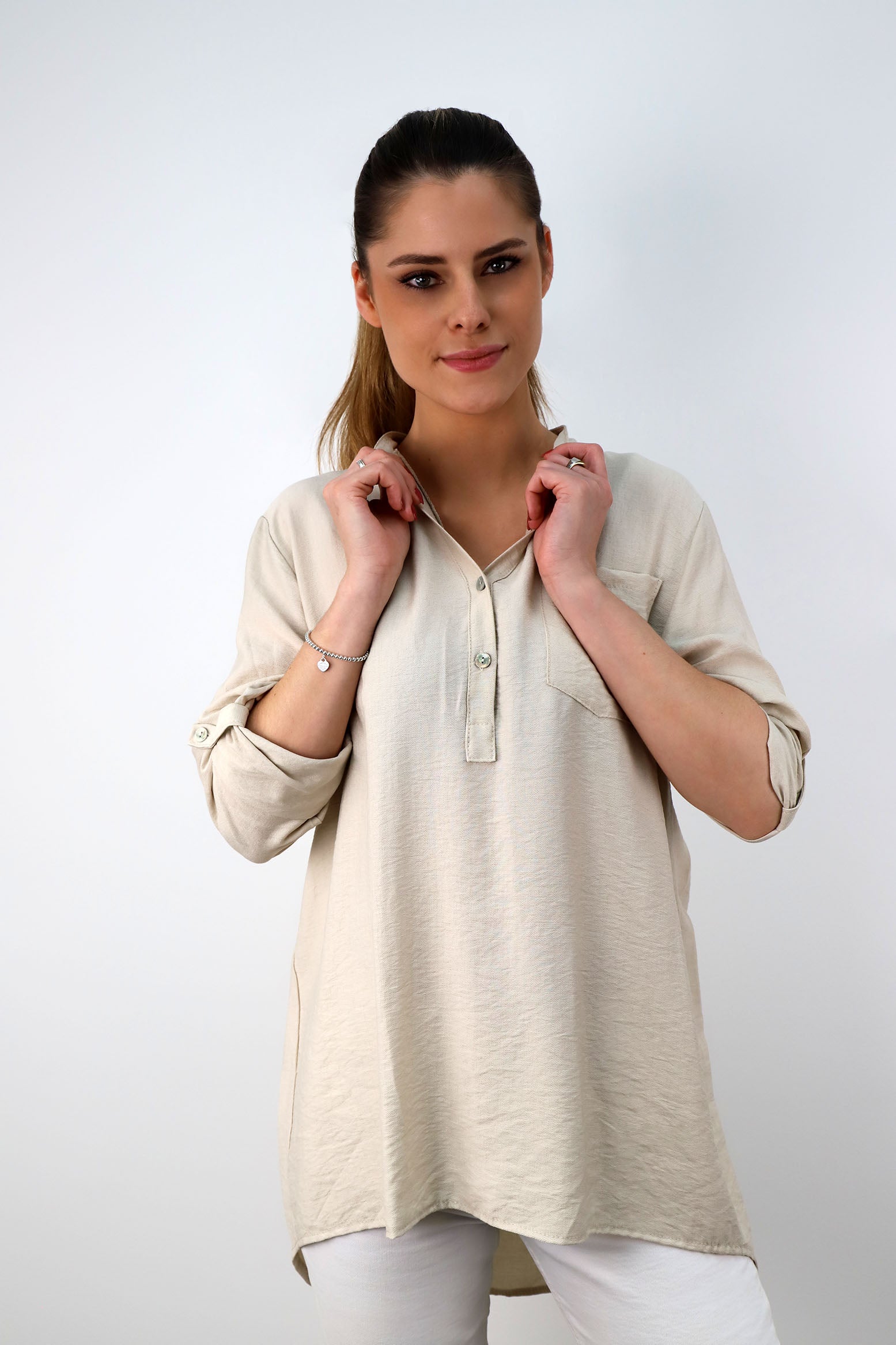 Viskose Bluse - Beige