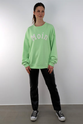 Sweatshirt "Moin" - Mint/Grün