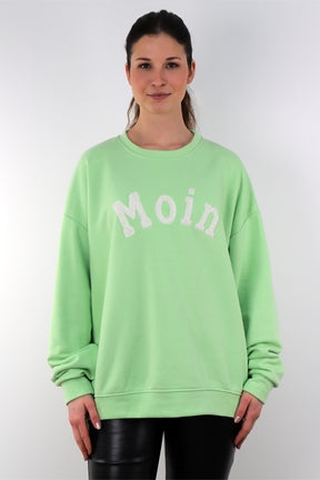 Sweatshirt "Moin" - Mint/Grün