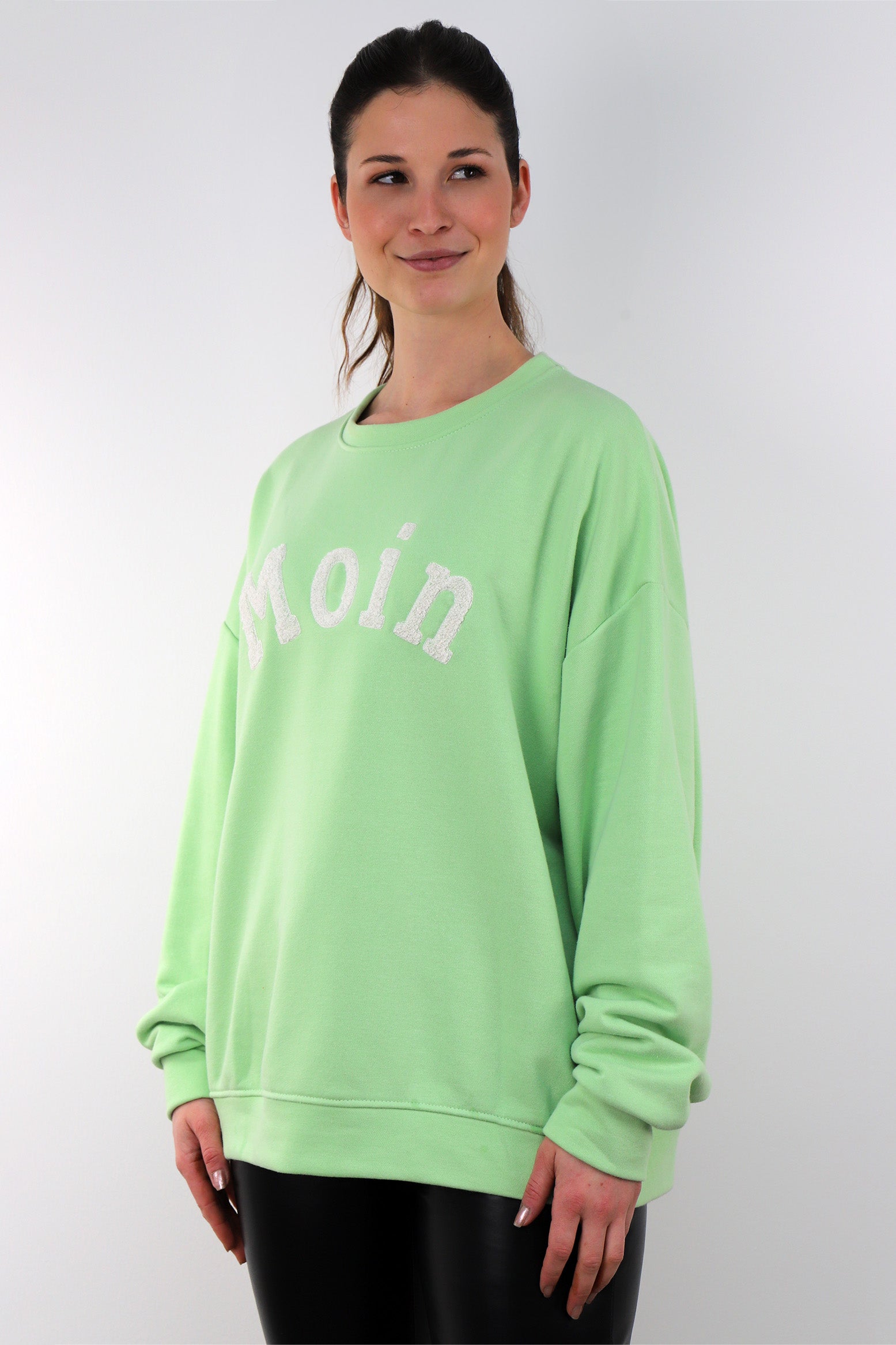 Sweatshirt "Moin" - Mint/Grün