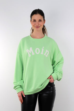 Sweatshirt "Moin" - Mint/Grün