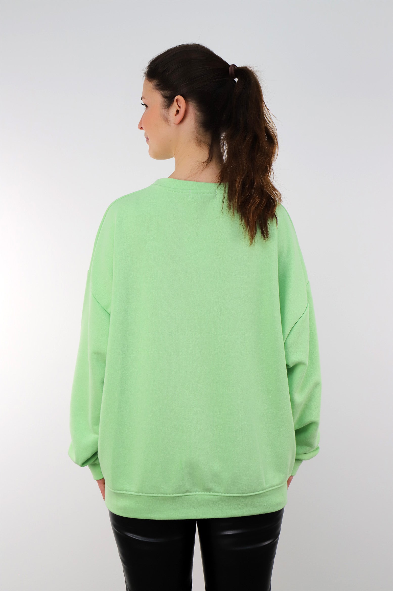 Sweatshirt "Moin" - Mint/Grün