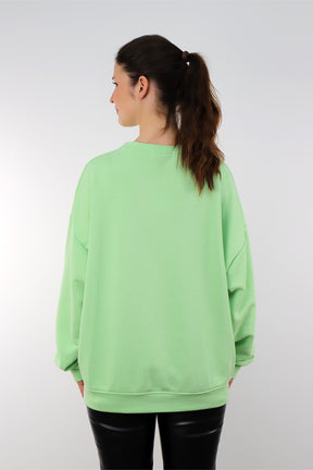 Sweatshirt "Moin" - Mint/Grün