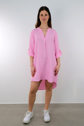 Zwillingsherz Musselin Tunika / Kleid - Rosa