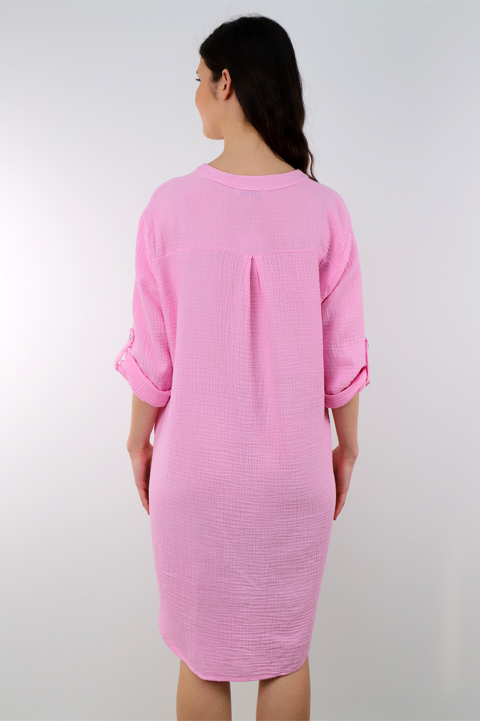 Zwillingsherz Musselin Tunika / Kleid - Rosa