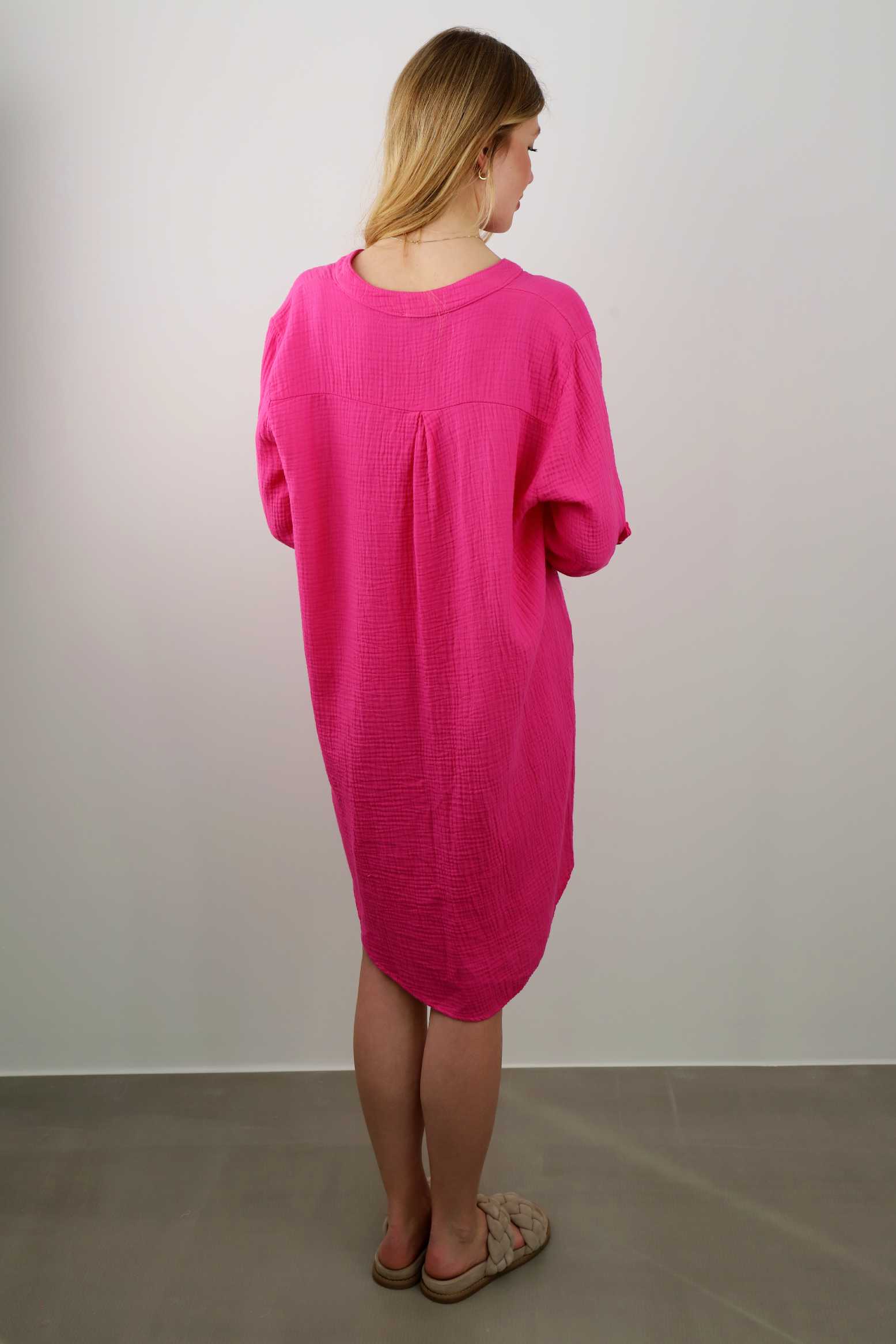 Musselin Kleid / Tunika - Pink