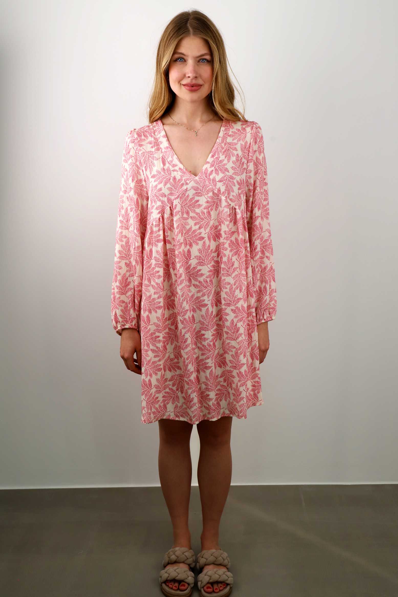 Kleid mit Print - Rosa
