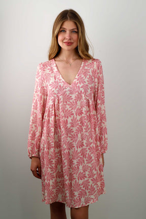 Kleid mit Print - Rosa