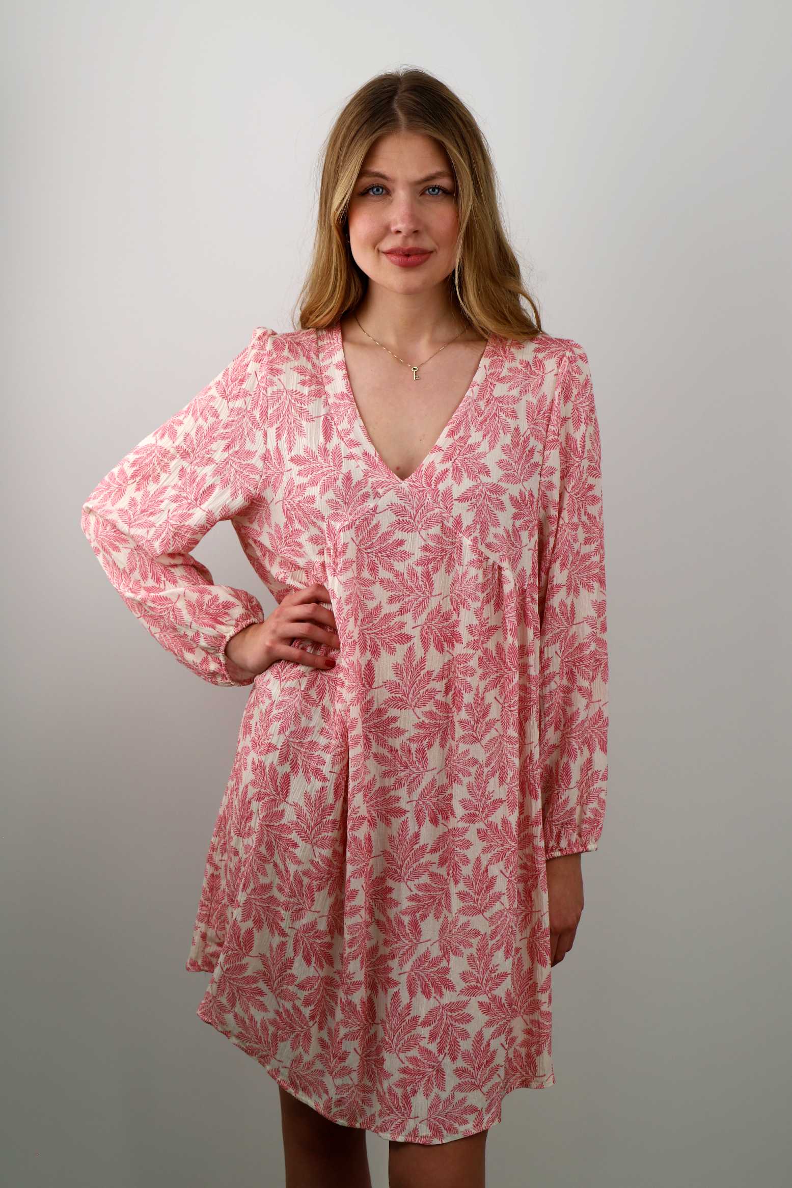 Kleid mit Print - Rosa