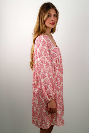 Kleid mit Print - Rosa