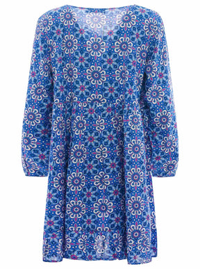 Zwillingsherz - Tunika Kleid "Fine" - Blau/Pink