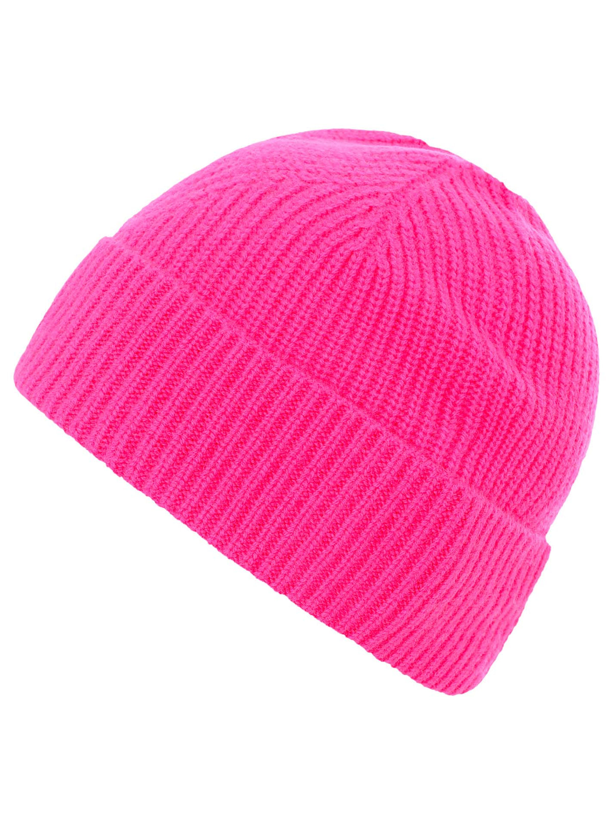 Zwillingsherz - Cashmere Rippstrick Mütze Kurz - Pink