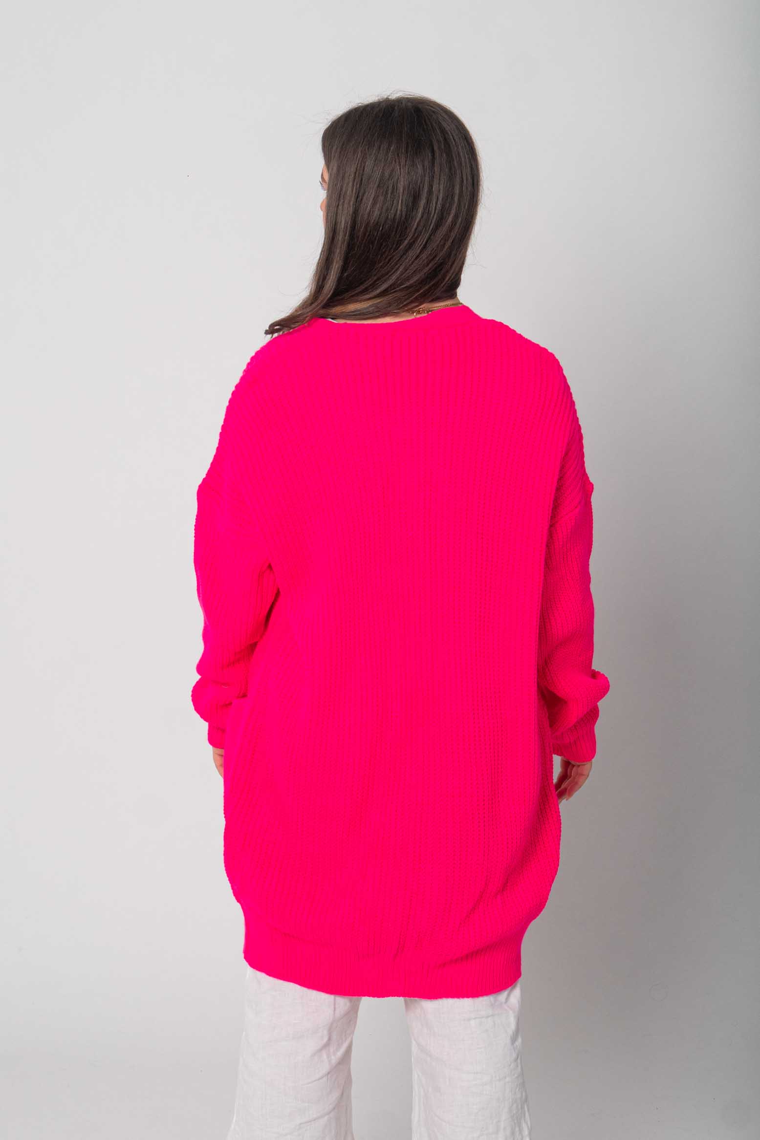 Flair - Strickjacke in trendigem Neonfarbton - Pink