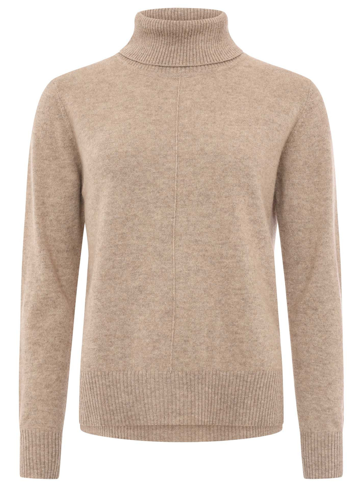 Zwillingsherz Kaschmir / Cashmere Rollkragen Pullover - Beige