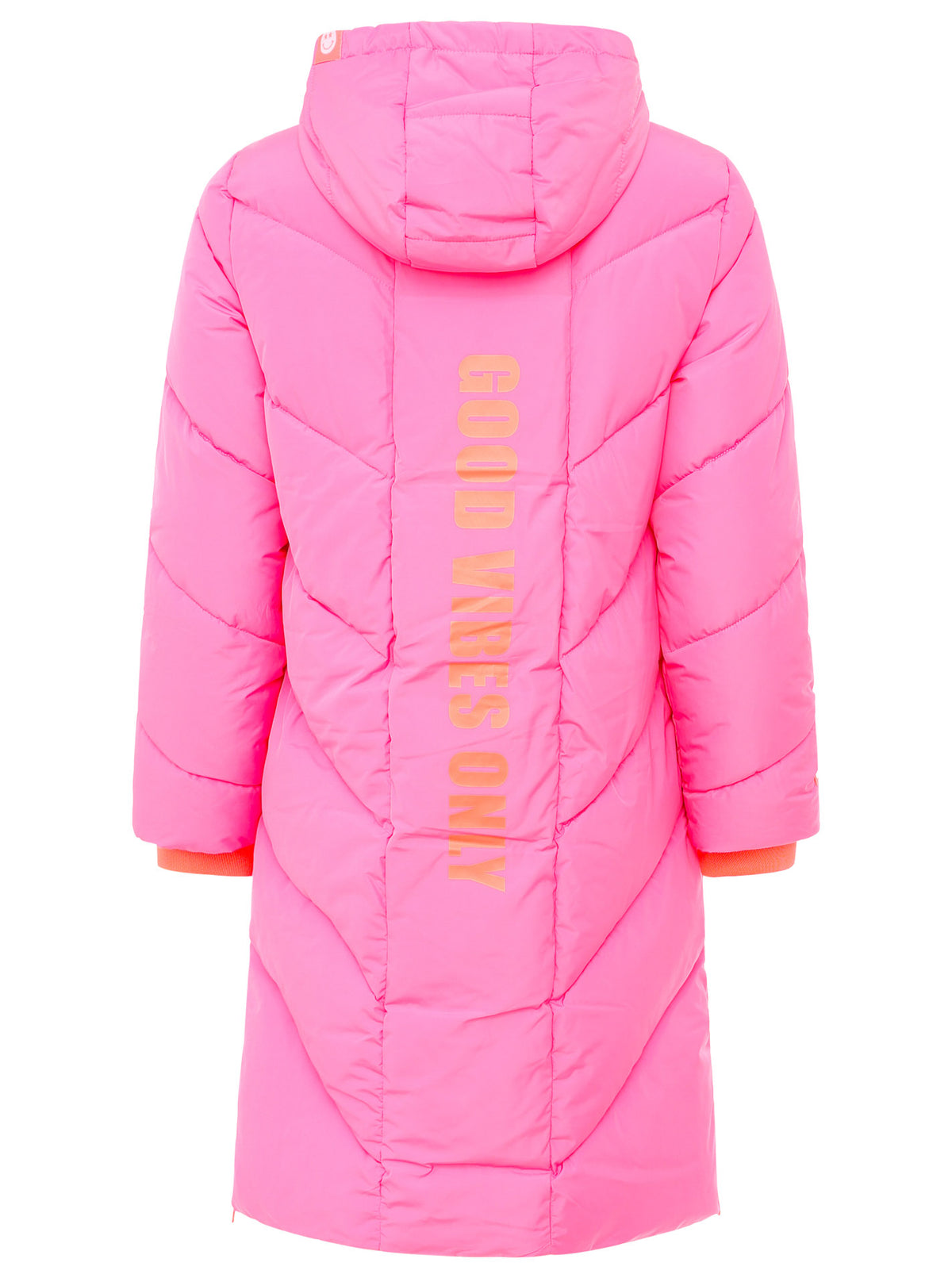 Zwillingsherz - Steppmantel / Steppjacke Good Vibes Only - Pink/Orange