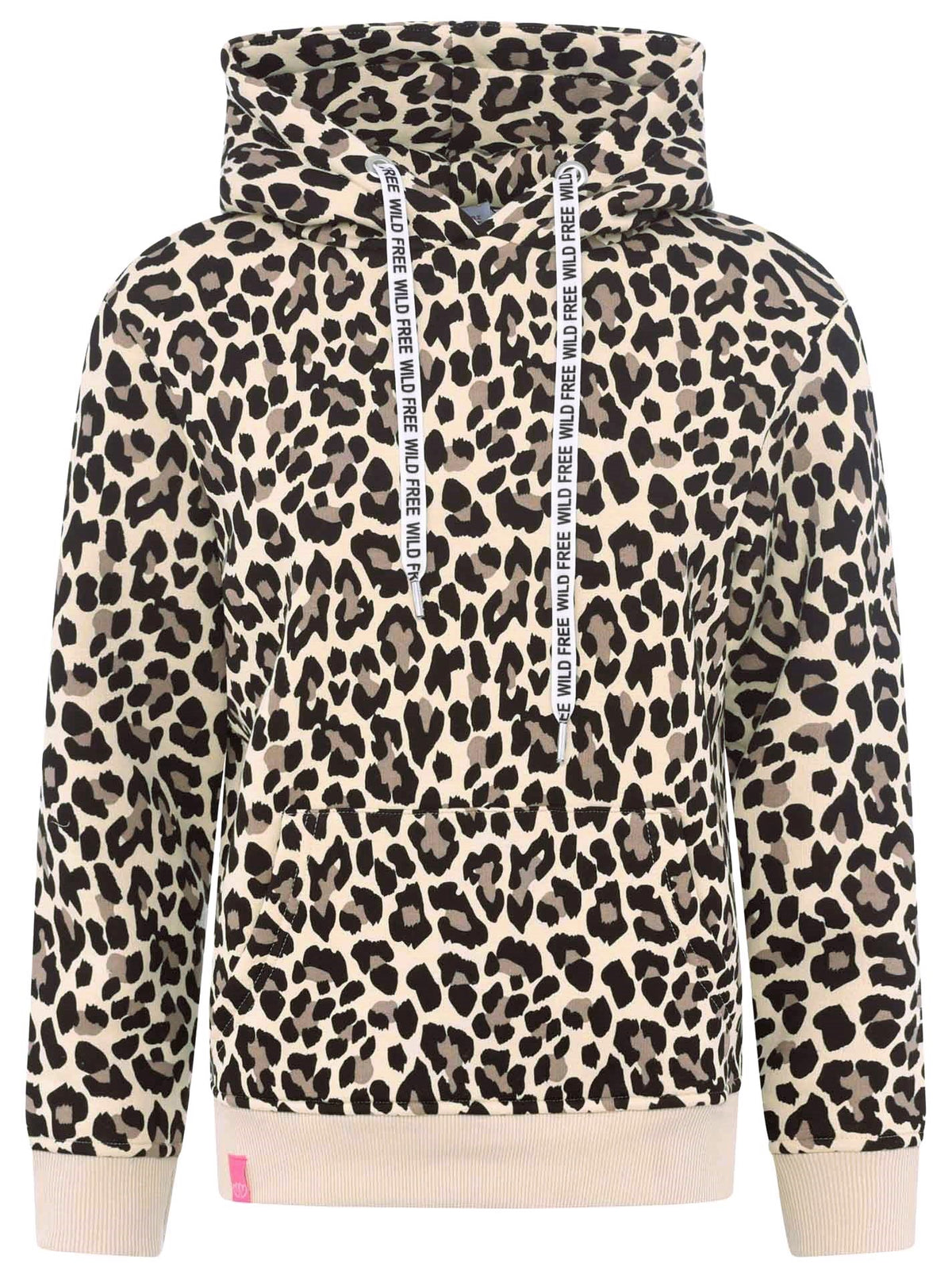 Zwillingsherz - Hoodie/Sweatshirt "Leo Leopard Classic" - Beige/Schwarz