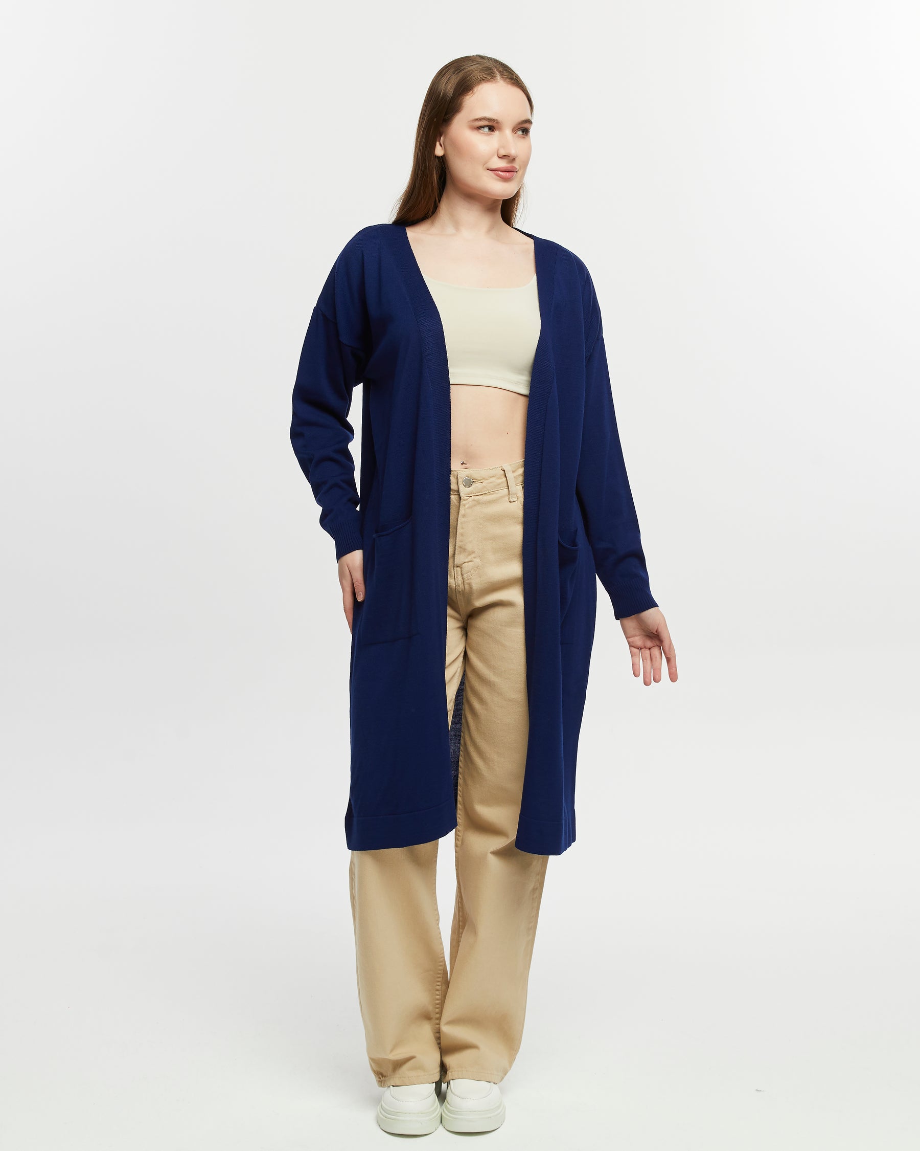 Leichter Sommer Cardigan - Royalblau