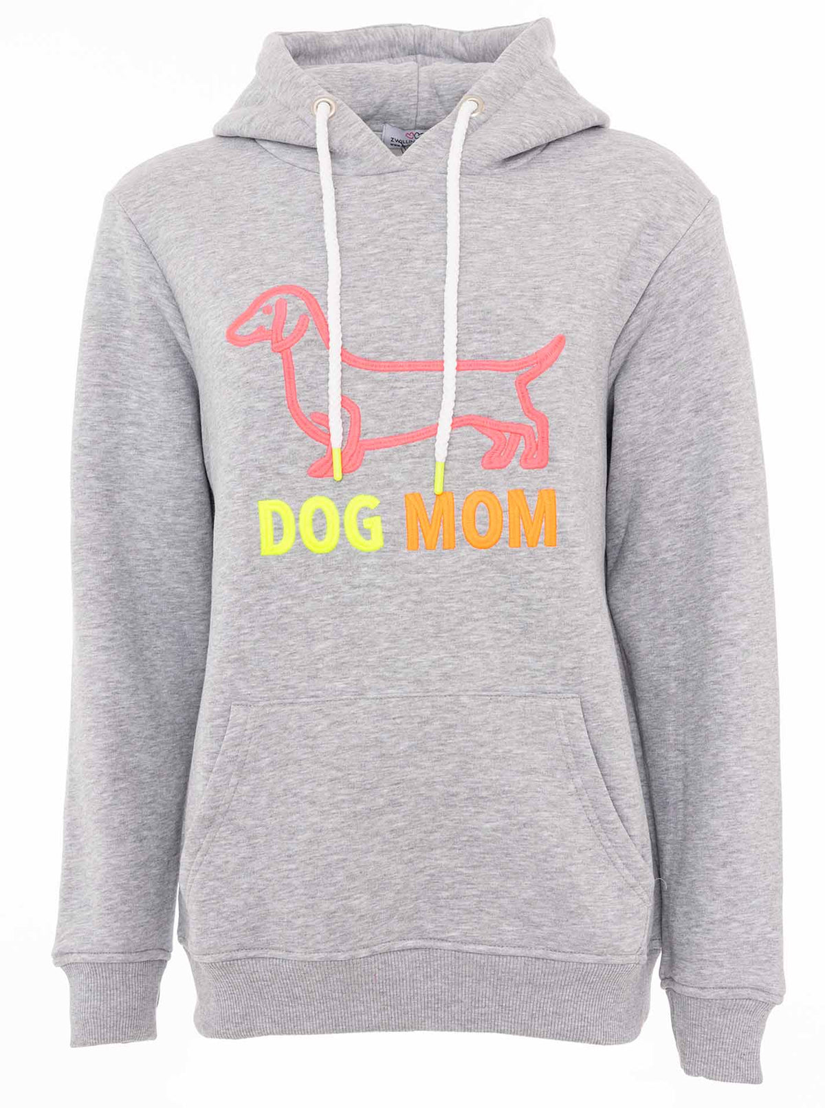 Zwillingsherz - Hoodie Neu "Dog Mom" - Grau