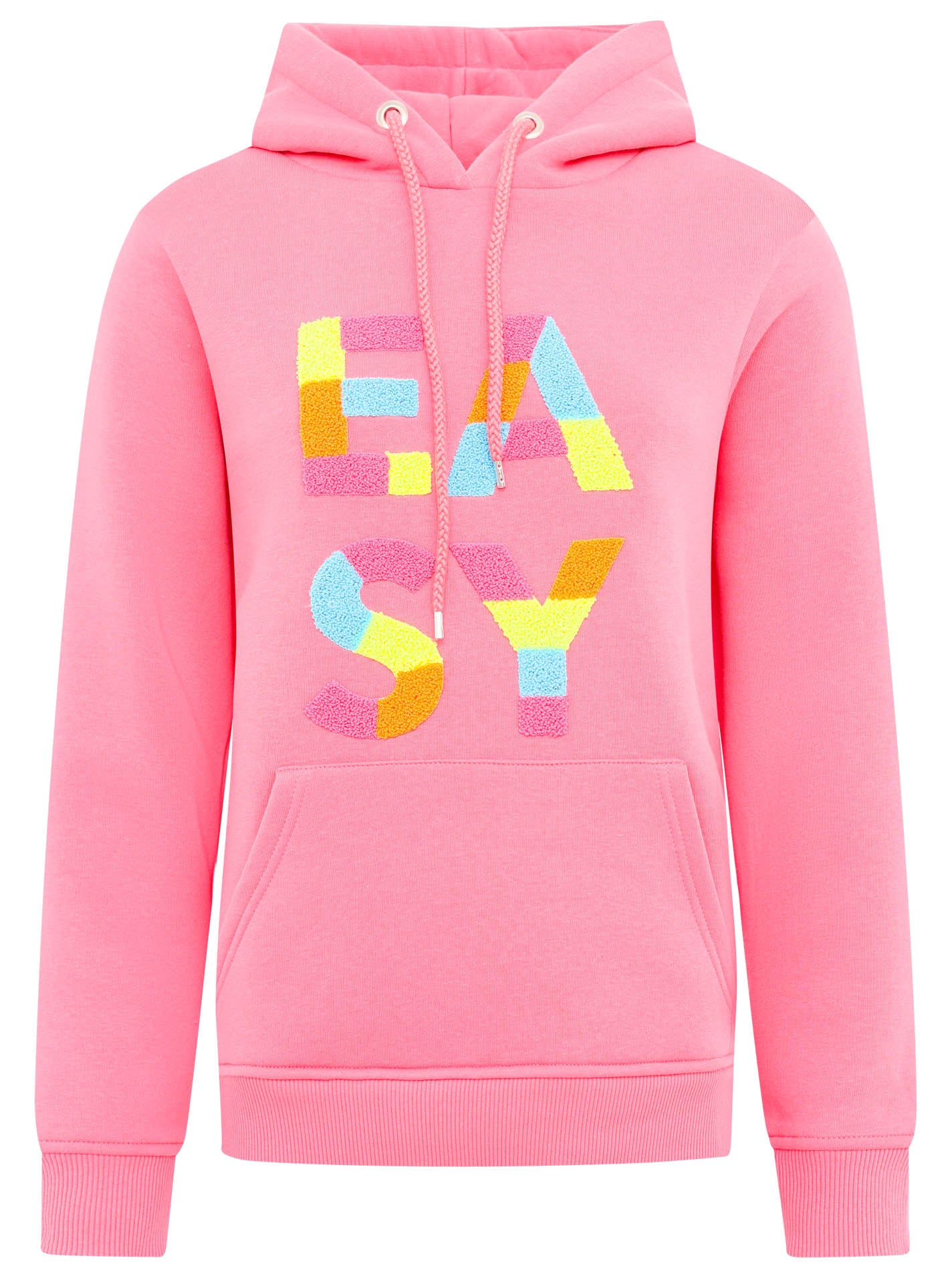 Zwillingsherz - Hoodie "Easy" mit hochwertigem Frottee Print - Pink