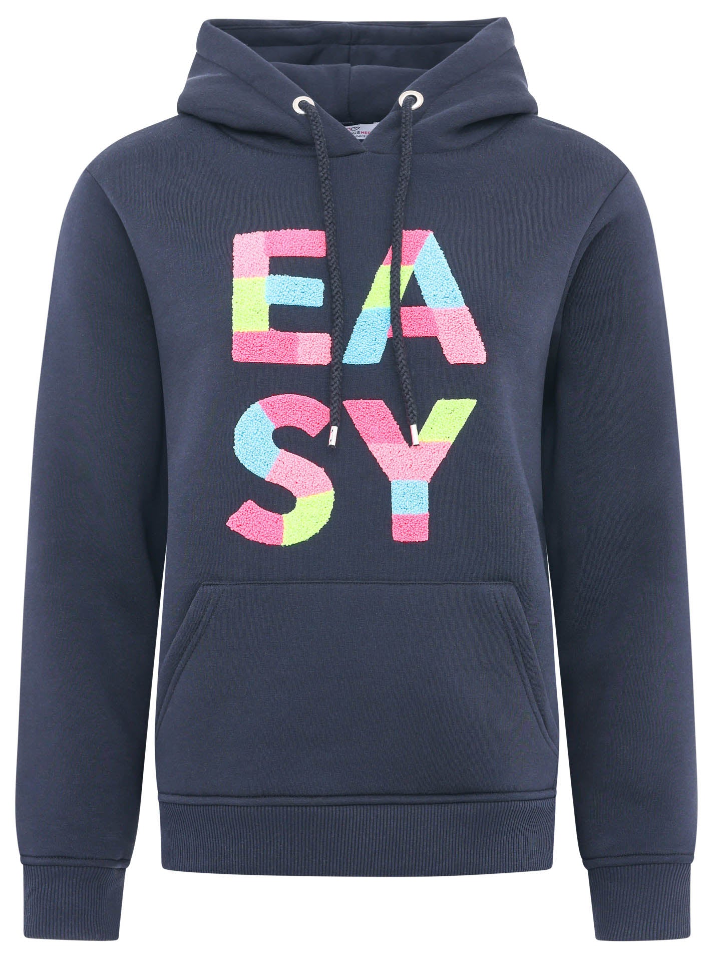 Zwillingsherz - Hoodie "Easy" mit hochwertigem Frottee Print - Dunkelblau