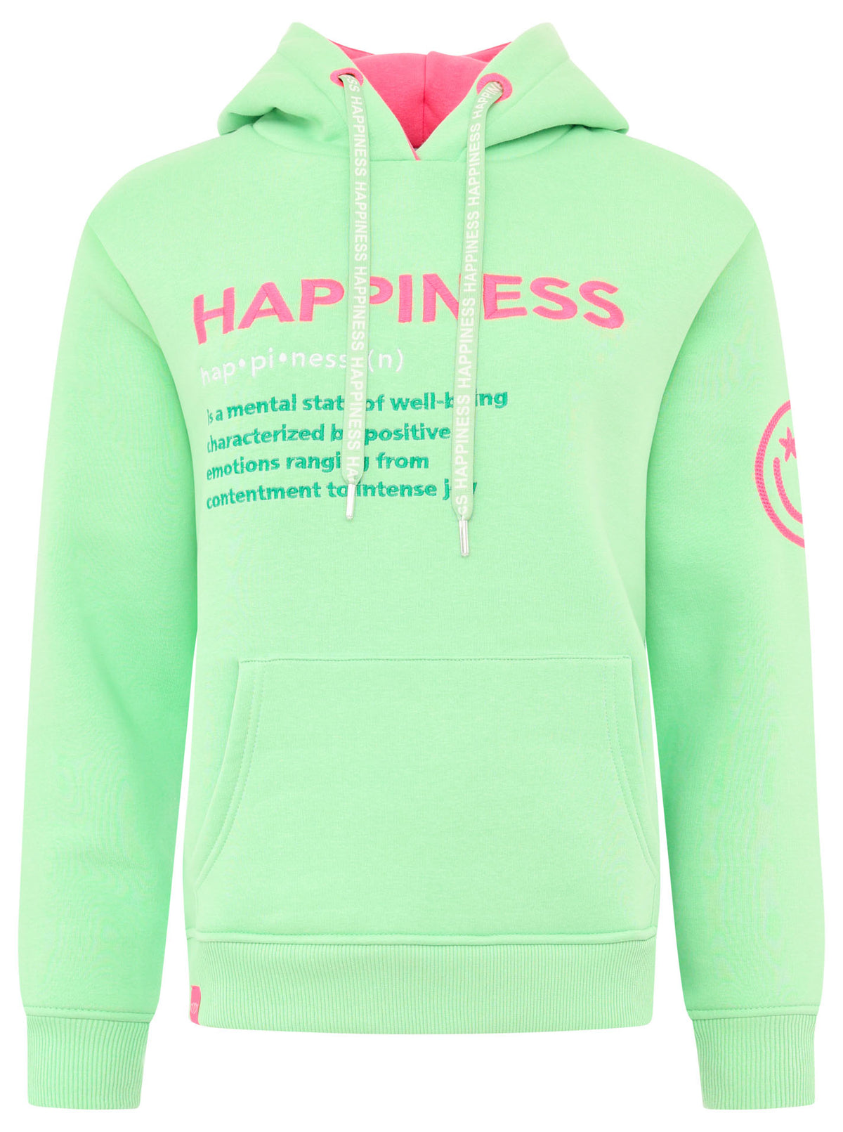 Zwillingsherz - Hoodie "Happiness Happy Smile" - Grün