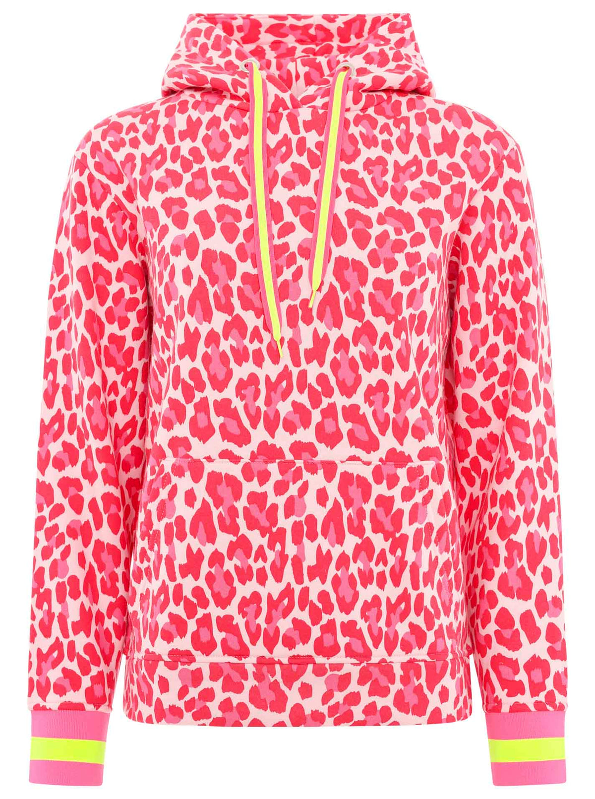 Zwillingsherz - Hoodie/Sweatshirt "Leopard Neon" - Pink/Weiß