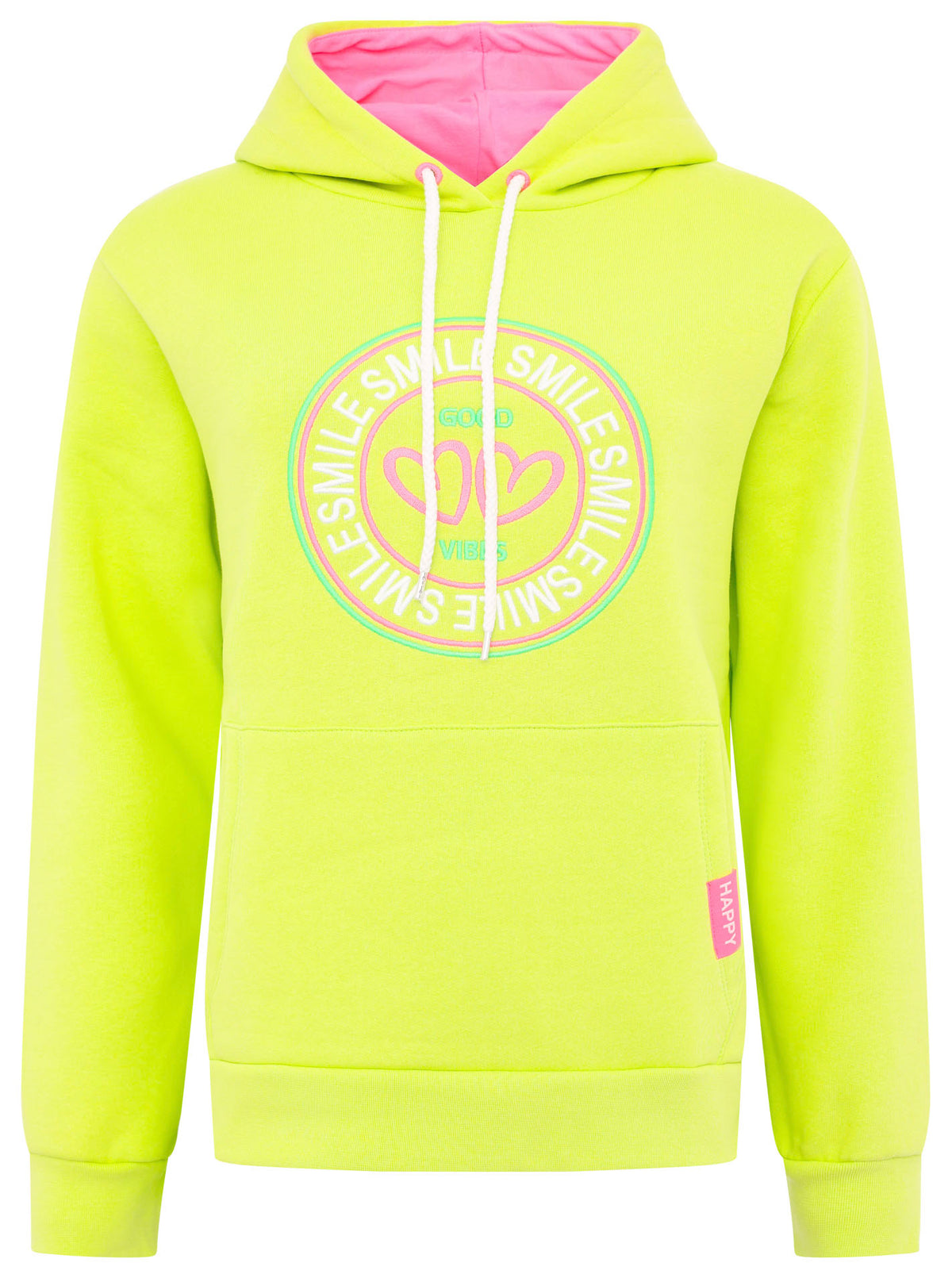 Zwillingsherz - Hoodie "Smile - Be in a good mood" - Lime