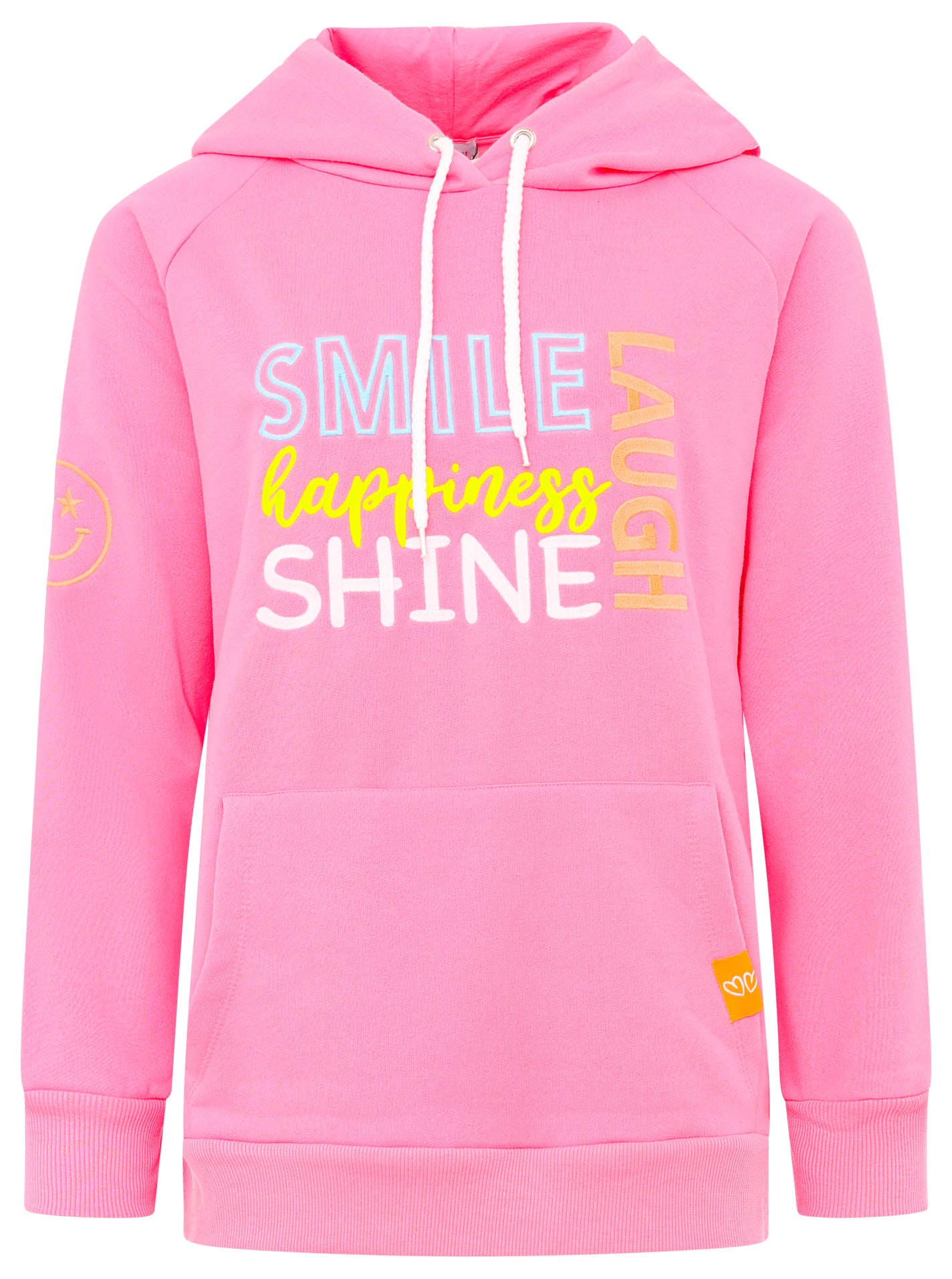 Zwillingsherz - Hoodie "Smile Happiness Shine" - Pink