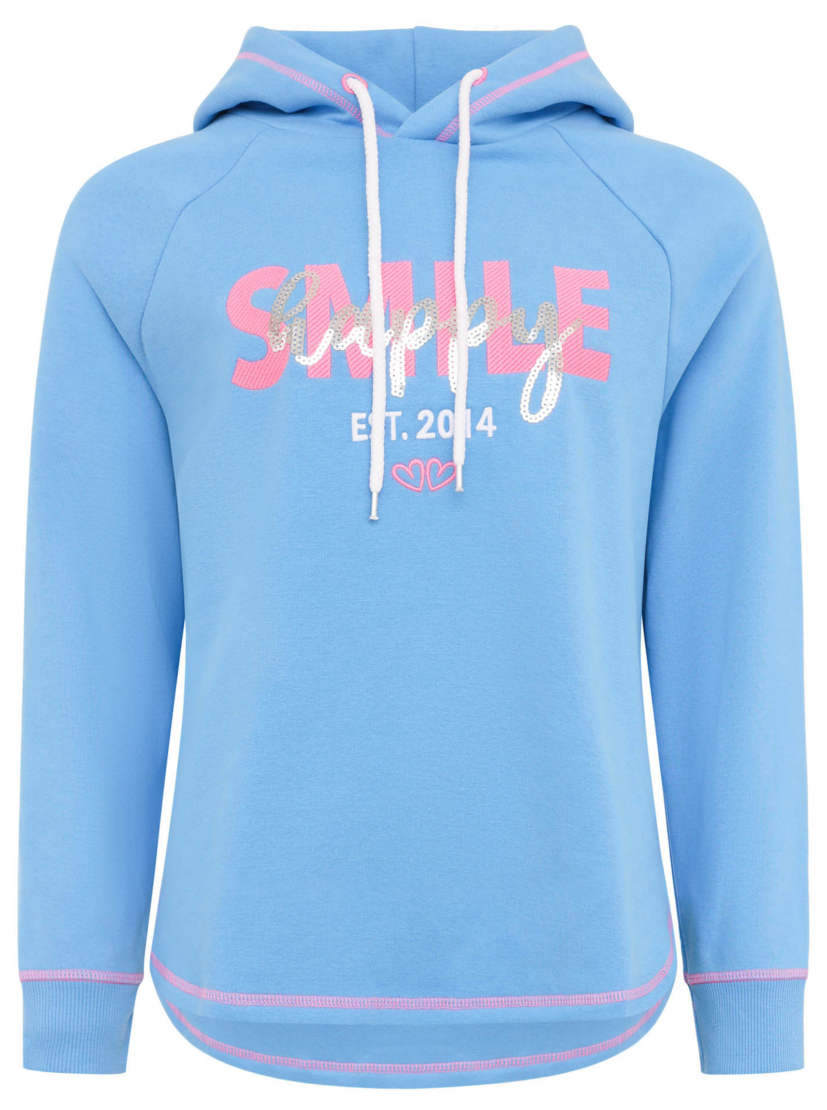 Zwillingsherz - Hoodie "Happy Smile" - Blau