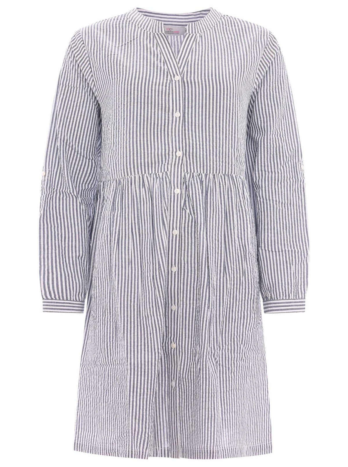 Zwillingsherz - Baumwoll Kleid / Tunika (Streifen) - Blau/Weiß