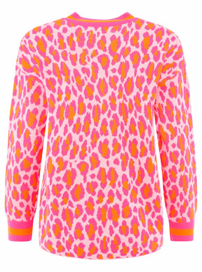 Zwillingsherz -  Pullover Leo/Leopard - Pink/Orange