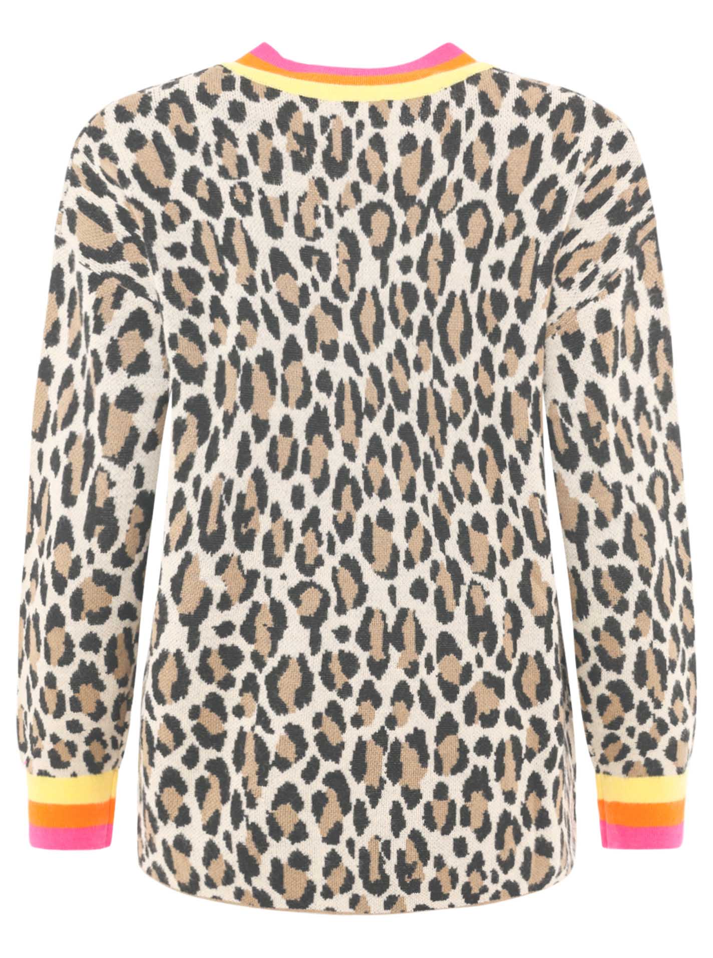 Zwillingsherz -  Pullover Leo/Leopard - Beige/Pink