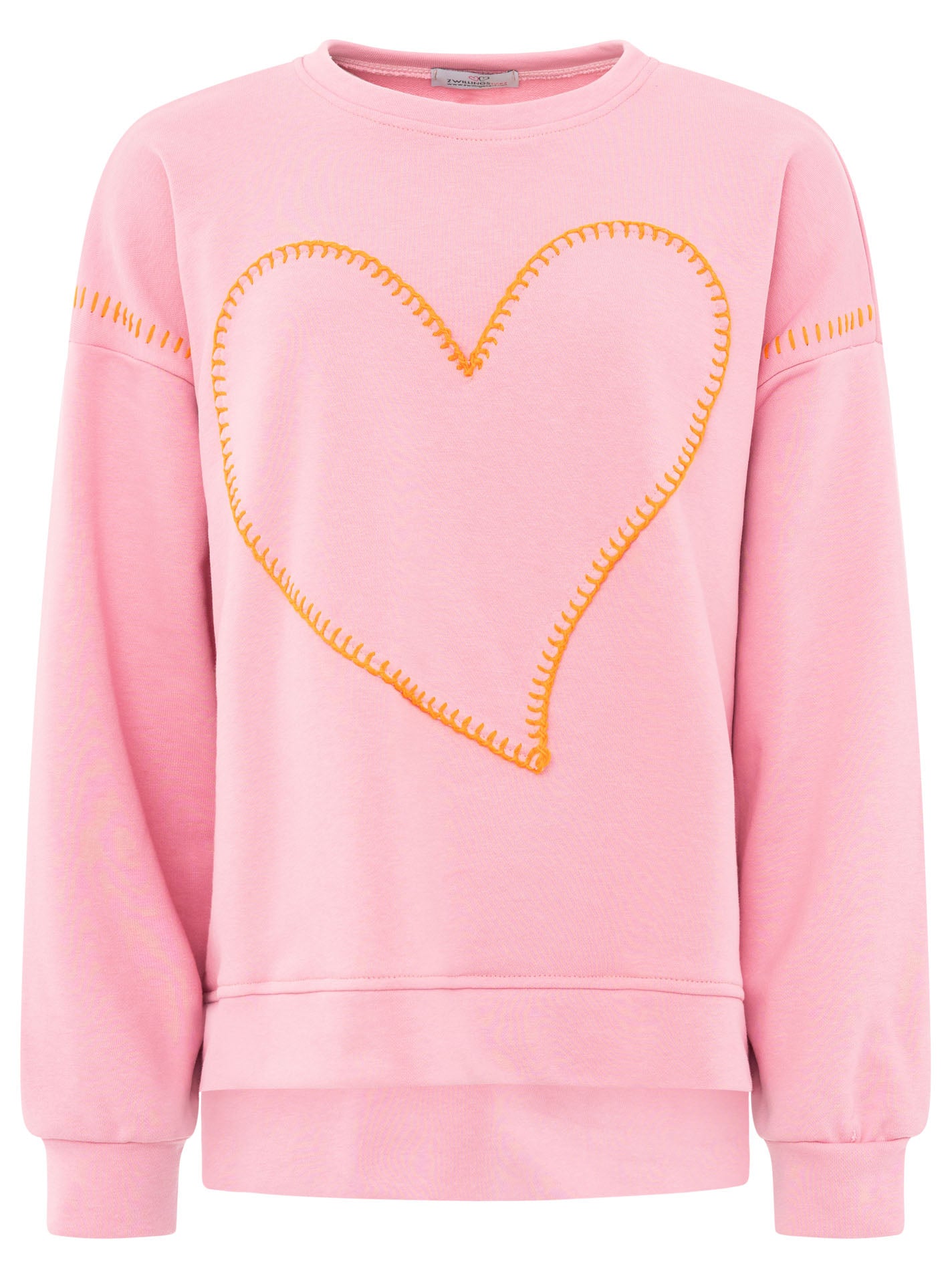 Zwillingsherz - Sweatshirt "Herz" - Rosa/Orange