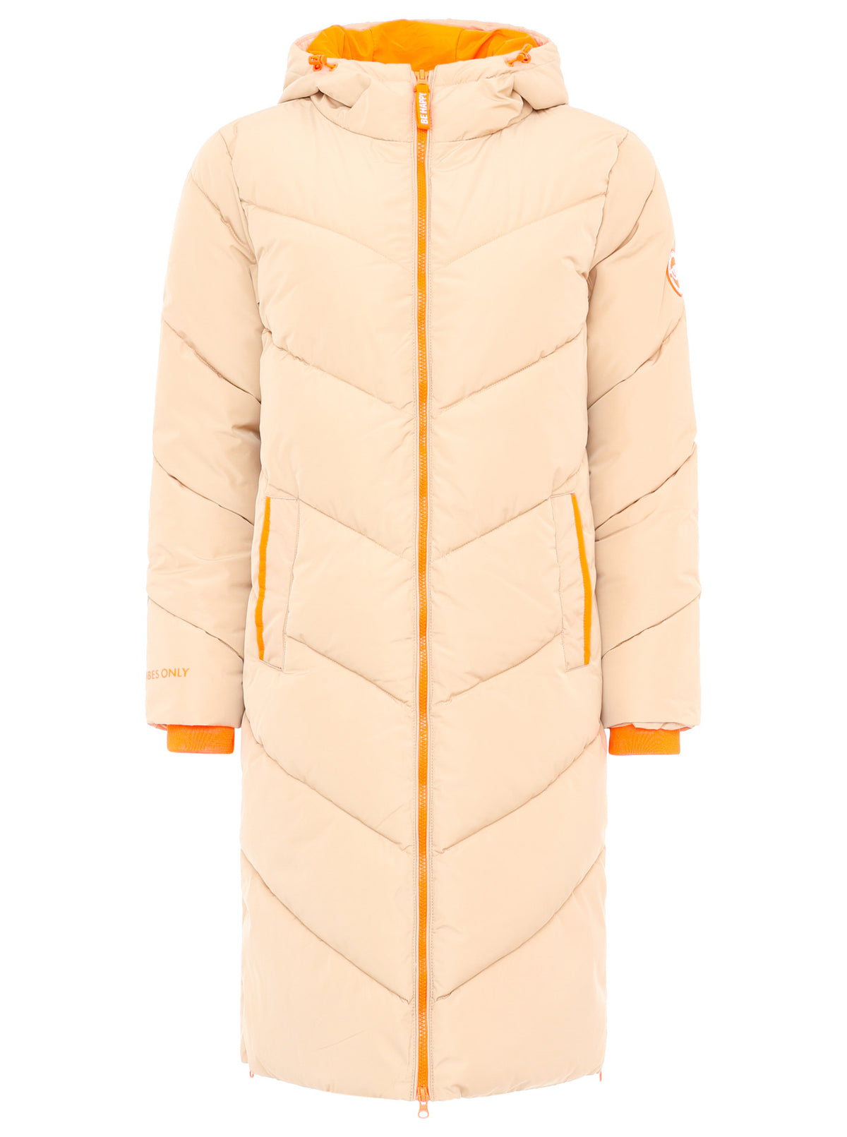 Zwillingsherz - Steppmantel / Steppjacke Positive Mind - Beige/Orange