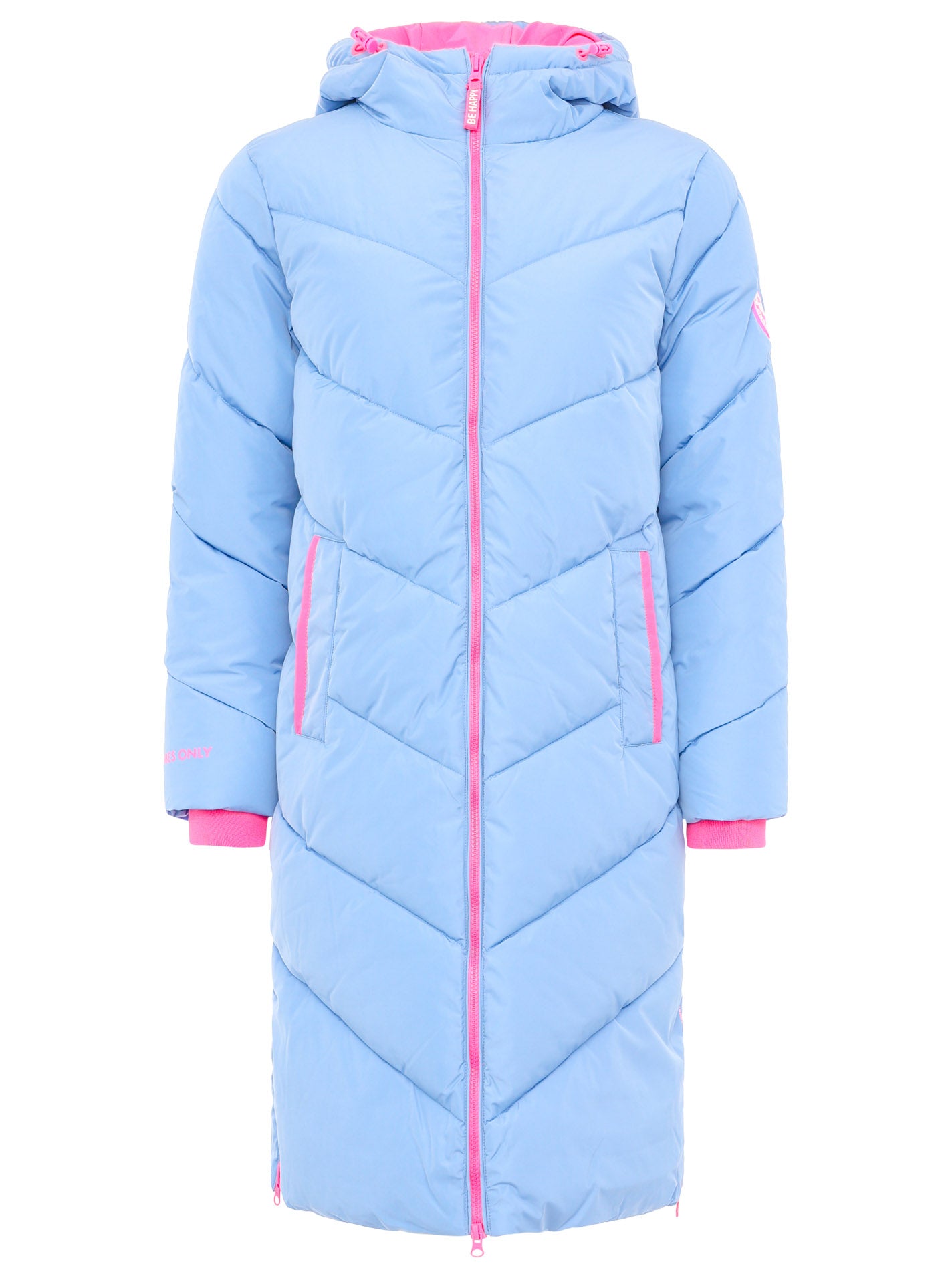 Zwillingsherz - Steppmantel / Steppjacke Positive Mind - Hellblau/Pink