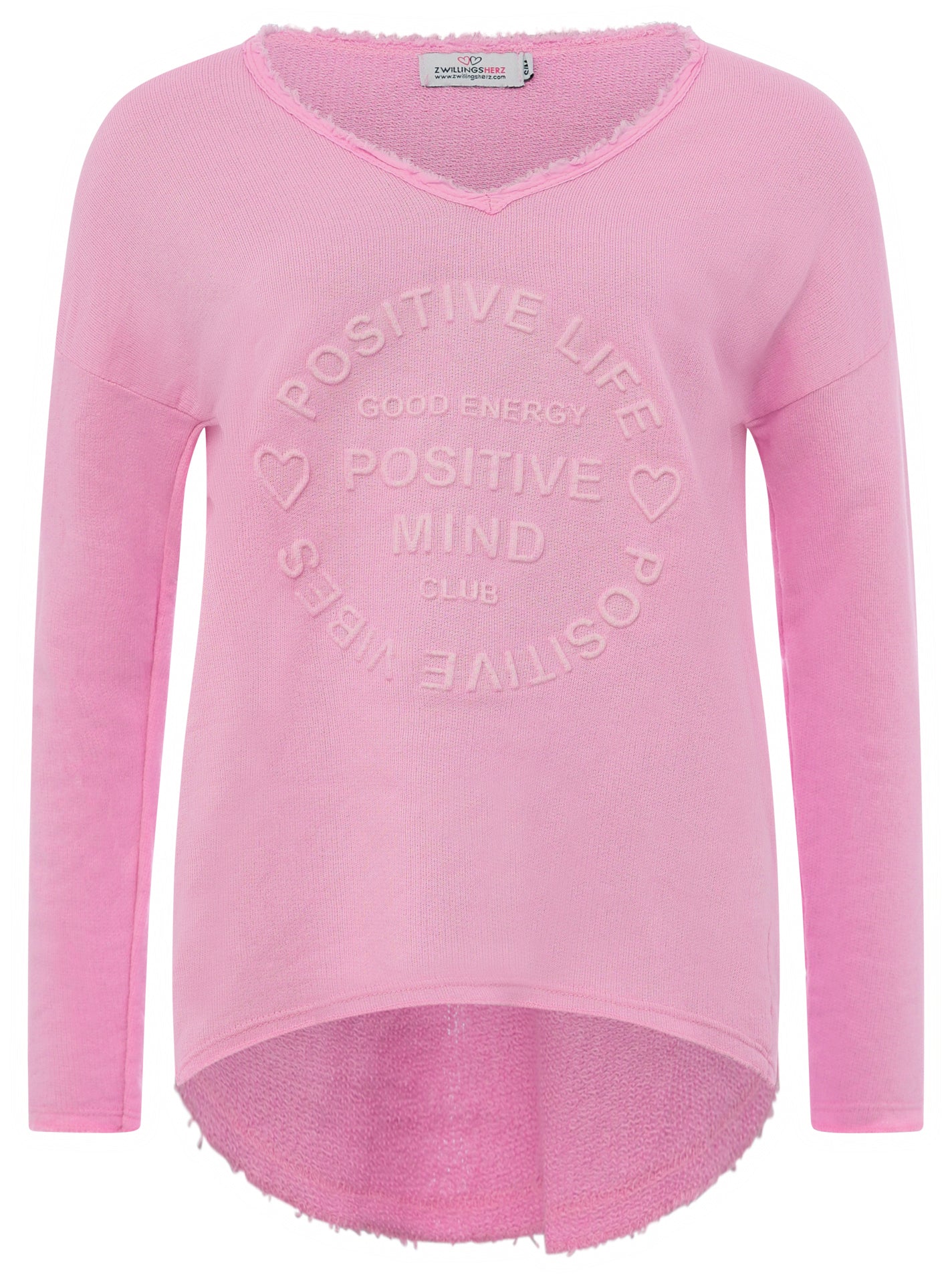 Zwillingsherz -  Sweatshirt "Positive Mind" - Pink