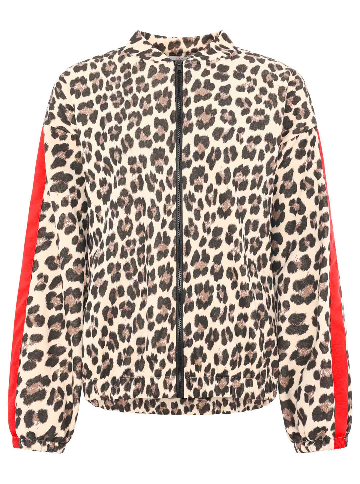 Zwillingsherz Sweatjacke Zipper Leo/Leopard Beige