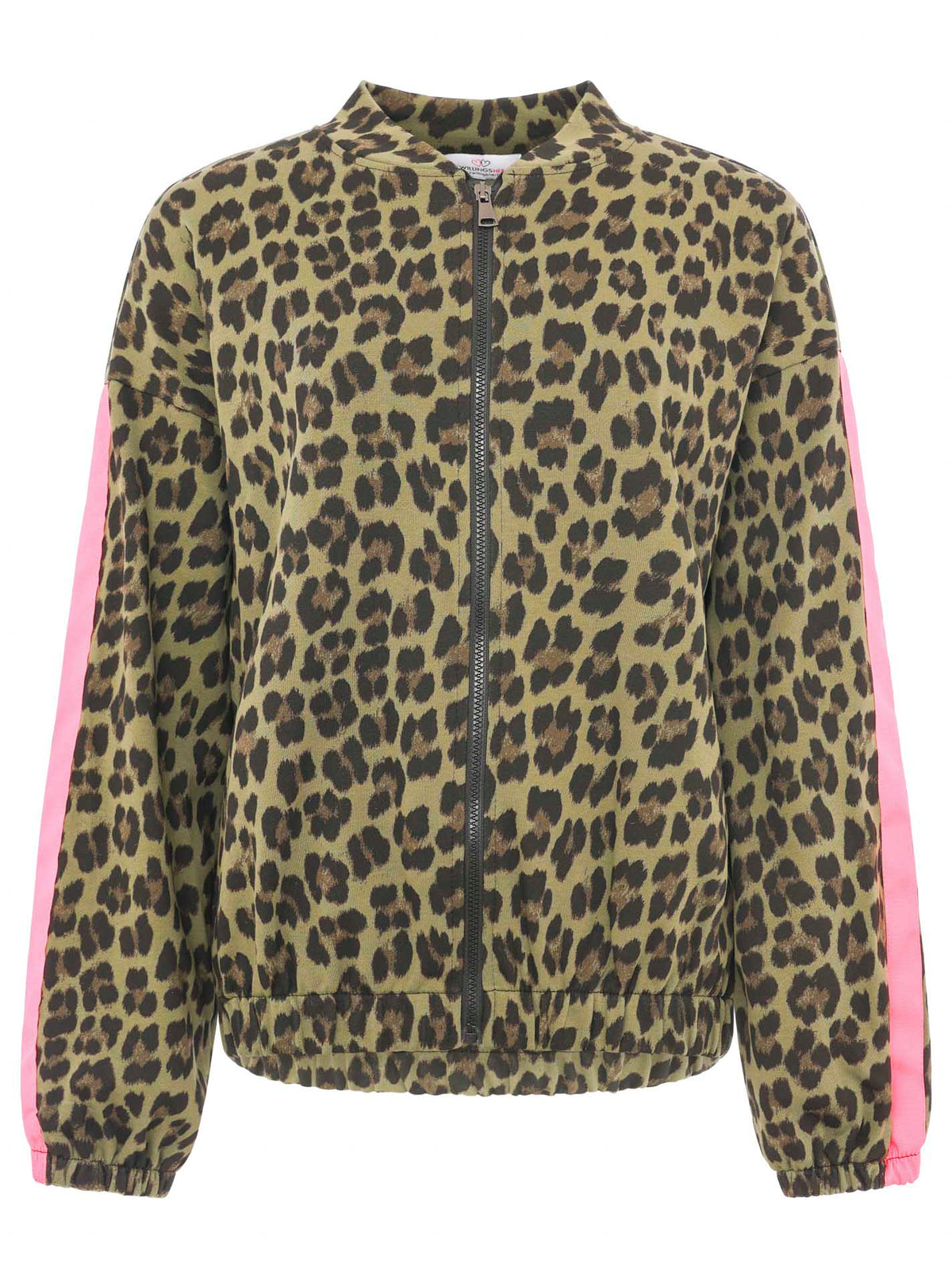 Zwillingsherz Sweatjacke Zipper Leo/Leopard Khaki