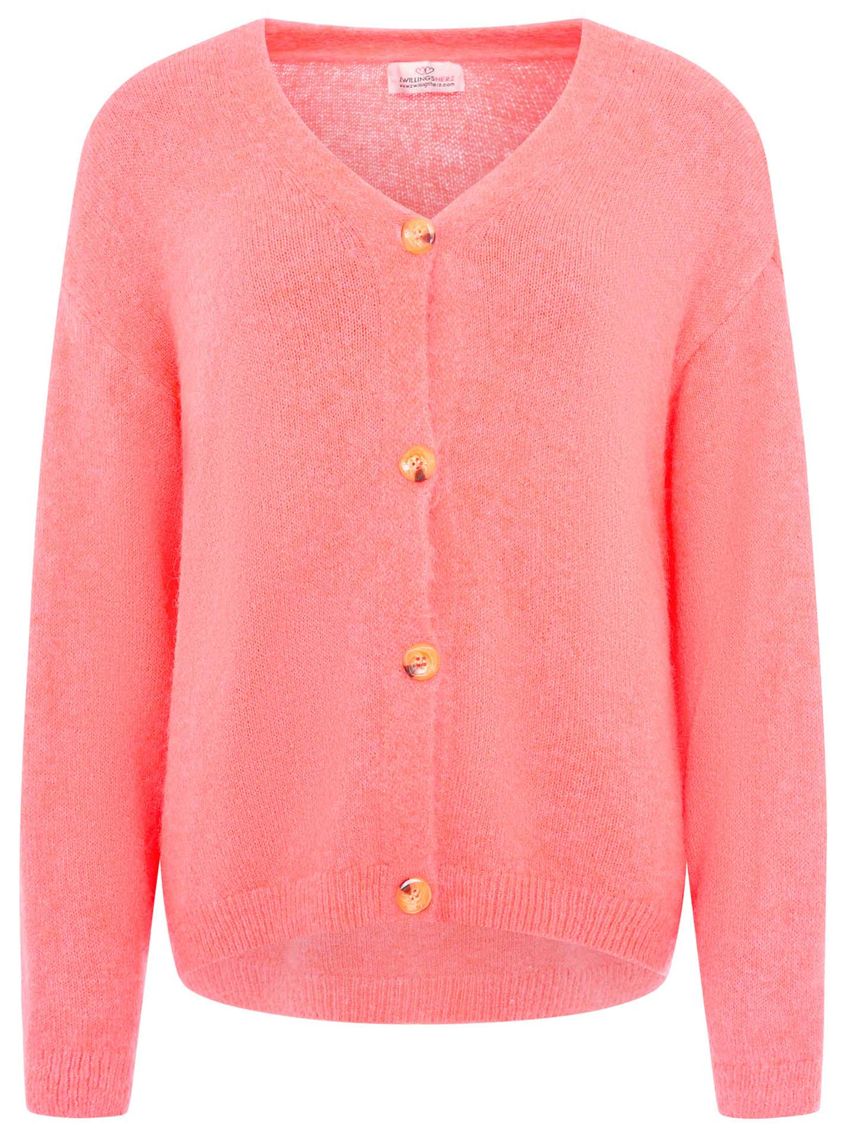 Zwillingsherz - Weicher Alpaka Cardigan - Apricot