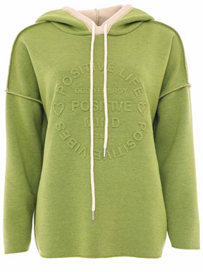 Zwillingsherz - Made in Italy Hoodie "Positive Mind" - Lime